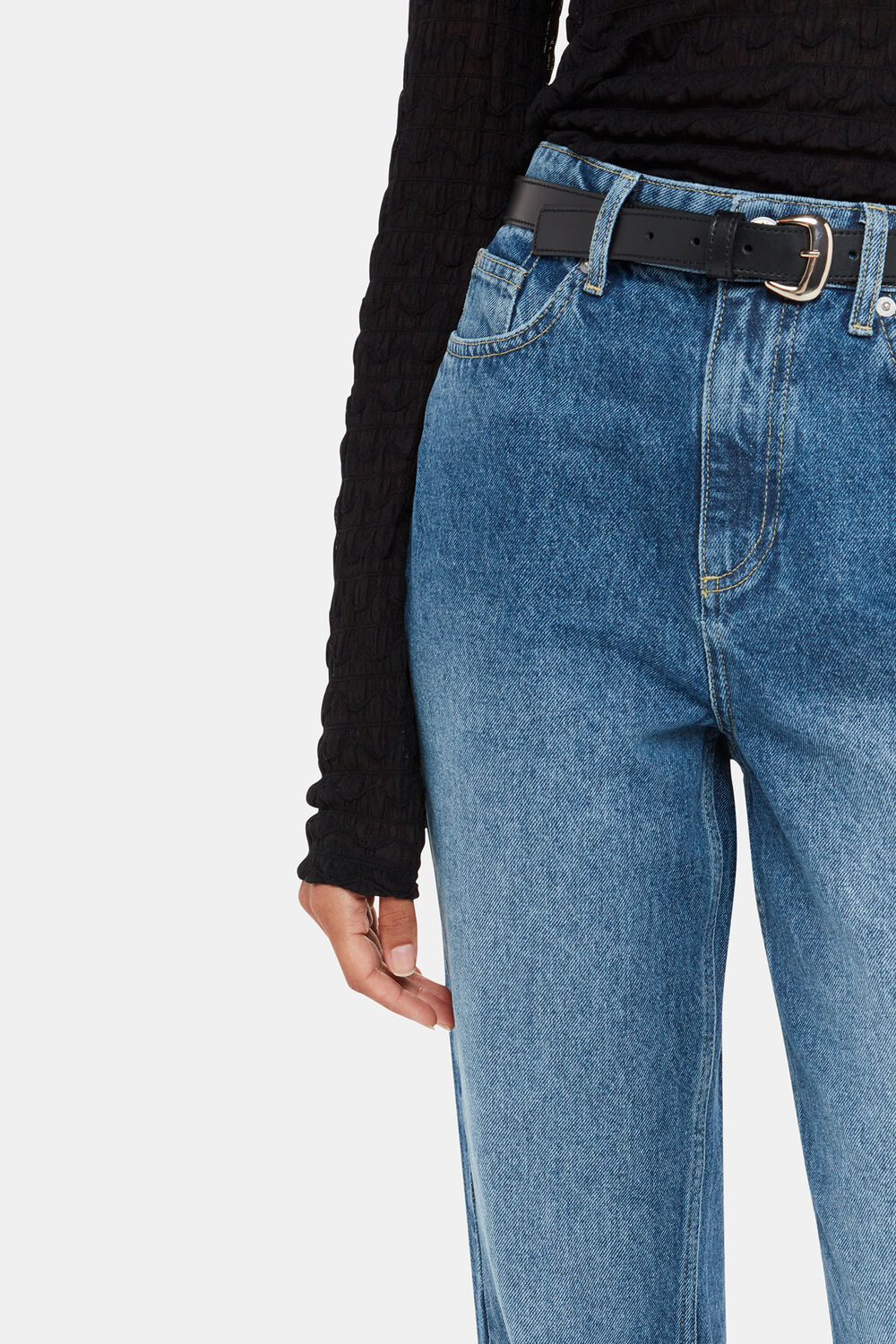 Denim Straight Leg Full Length Jean